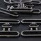 2" Gunmetal Heavy Duty Two Piece Hook and Eye Belt Buckle Durable Metal Closure